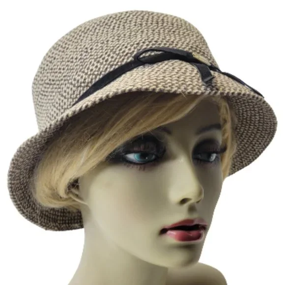 Accessories | Brown Beige Chenille Braid Fall Dress Hat  display picture 1